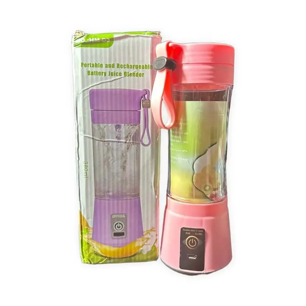 Portable and Rechargeable Battery Juice Blender 380ml Model HM-03